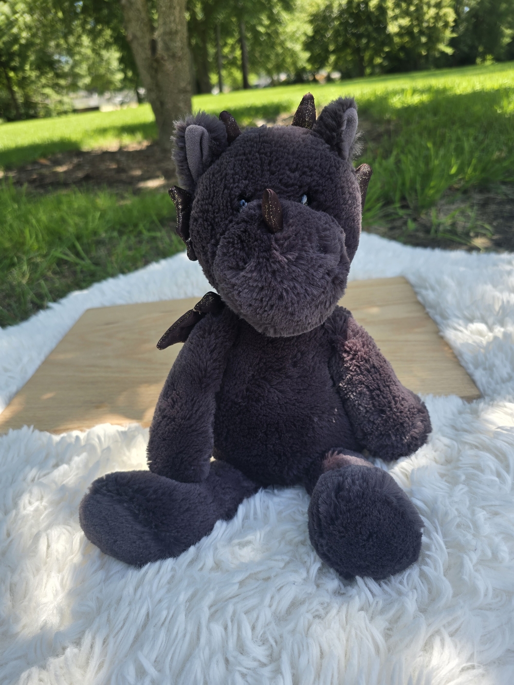 Plush Dark Brown Dragon Stuffed Animal - Aurora